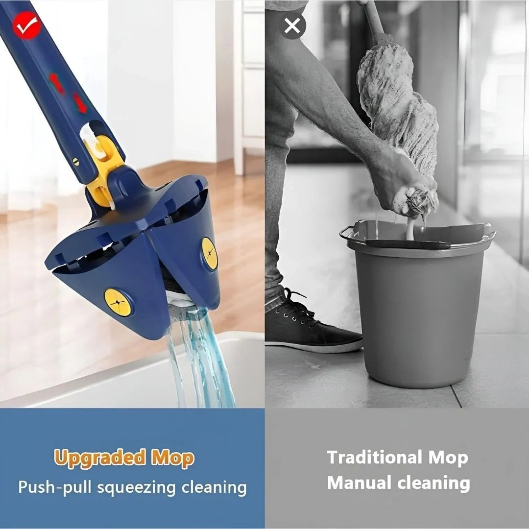 Squeezing 360 Triangle Cleaning Mop