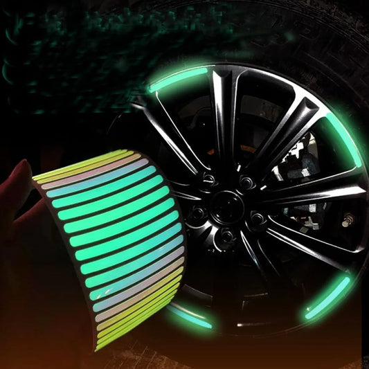 Reflective Wheel Tire Rim Sticker Tape 10pcs (Buy 1 Get 1 Free)